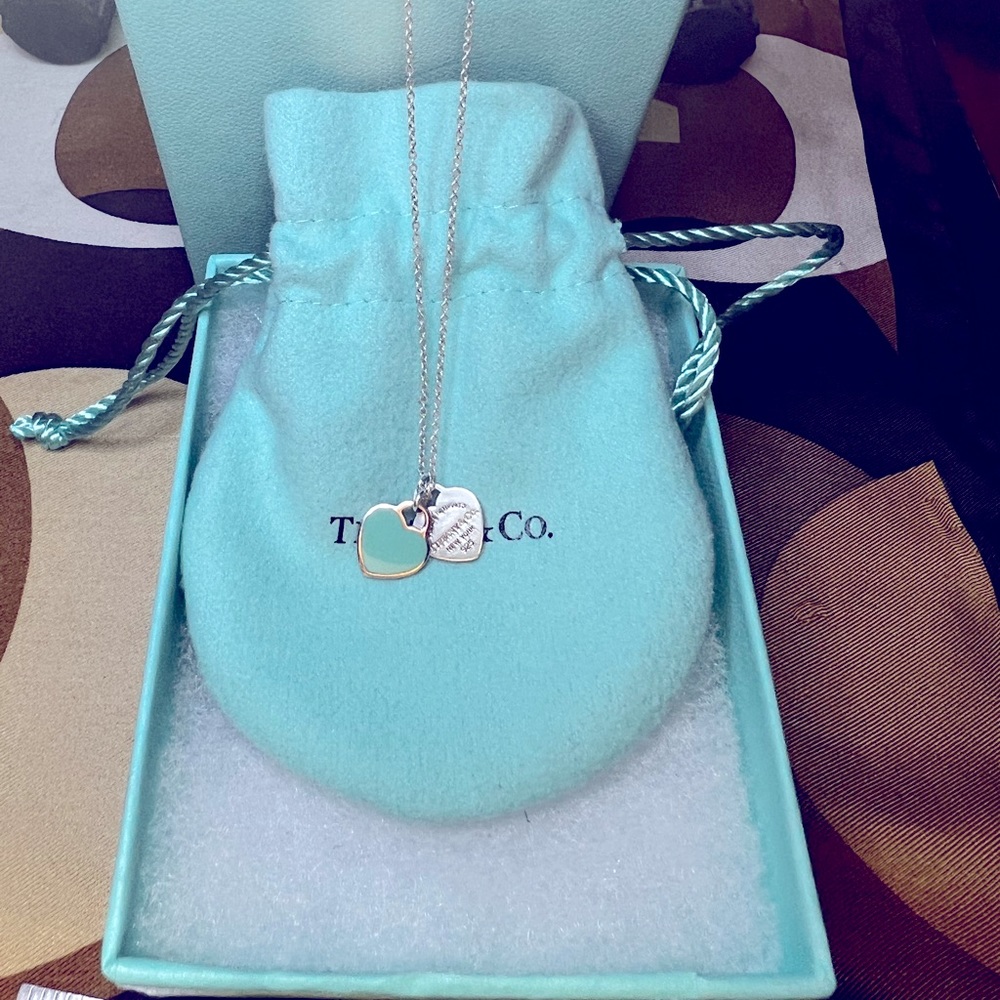 Tiffany double heart necklace